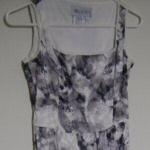 Worth Sleeveless Dress, Like New  Looks like a Piece of Art!  Size 2